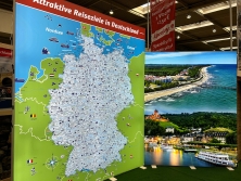 Die große Deutschlandkarte am Messestand Urlaub in Deutschland